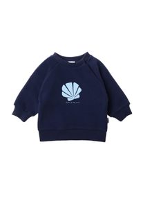 Liliput Herren Sweatshirt "listen to the ocean", blau, Gr. 62, bedruckt, 80% Baumwolle, 20% Polyester, Sweatshirts, mit niedlichem Muschel-Print