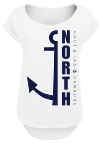 F4NT4STIC Damen T-Shirt "PLUS SIZE North Anker", weiß, casual, Gr. XXL, Obermaterial: 100% Baumwolle, Shirts, Print