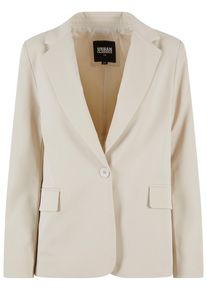 Urban Classics Damen Allwetterjacke "Urban Classics Damen Ladies Basic Blazer", beige, casual, Gr. S, unifarben, 77% Polyester, 17% Viskose, 6%