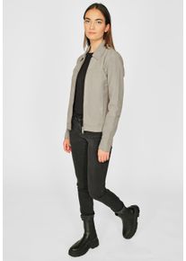 Maze Damen Lederjacke "4202117", grau, Gr. XL, Obermaterial: 100% Lammleder / Futter: 100% Baumwolle / Ärmelfutter: 100% Polyester, Jacken
