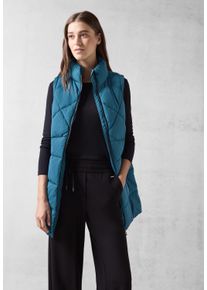 Cecil Damen Steppweste, blau, casual, Gr. XXL, unifarben, Stoff, 100% Polyester, Westen, mit Stehkragen