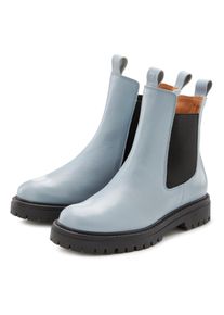 ELBSAND Damen Stiefelette, Gr. 38, blau, Obermaterial: 100% Rindsleder. Futter: 100% Synthetik. Decksohle: 100% Synthetik. Laufsohle: 100% Synthetik,