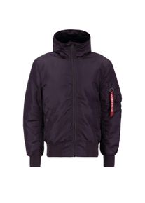 Herren Bomberjacke "Alpha Industries Men - Bomber Jackets MA-1 Hooded", lila, Gr. M, Alpha Industries, Obermaterial: 100% Nylon, Futter: 100% Nylon,