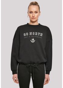 F4NT4STIC Damen Sweatshirt "Go North Knut & Jan Hamburg", schwarz, casual, Gr. XL, Obermaterial: 65% Baumwolle, 35% Polyester, Sweatshirts, Print