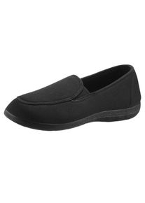 CLASSIC Damen Hausschuh, Gr. 37, schwarz, Textil, Schuhe
