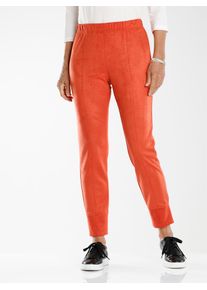 Classic Basics Damen Schlupfhose, rot, Gr. 54, unifarben, 90% Polyester, 10% Elasthan, Hosen