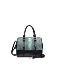 Damen Umhängetasche "Keola", Collezione Alessandro, grün, Lederimitat, Taschen, schimmerndes geprägtes Material
