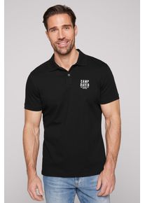 CAMP DAVID Herren Poloshirt, schwarz, casual, Gr. S, bedruckt, bestickt, Material: 95% Baumwolle, 5% Elasthan, Shirts, mit Elasthan-Anteil