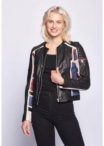 Maze Damen Lederjacke "Nebraska", schwarz, Gr. XL, Obermaterial: 100% Lammleder / Futter: 100% Polyester, Jacken