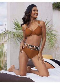 feel good Damen Bikini-Hose, braun, Gr. 40, Elasthan, Polyamid, Badehosen