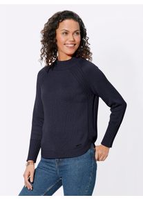 Casual Looks Damen Strickpullover "Pullover", blau, Gr. 36, unifarben, 50% Baumwolle, 50% Polyacryl, Pullover