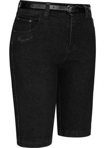 Ragwear Damen Chinoshorts "Bobiny", schwarz, casual, Gr. 27, 55% Baumwolle, 42% Polyester, 3% Elasthan, Hosen, kurze Sommerhose mit stylischem Gürtel