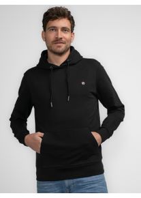 Herren Sweater, schwarz, casual, Gr. S, PETROL INDUSTRIES, Sweatware, Obermaterial: 95% Baumwolle, 5% Elasthan, Sweatshirts, mit Kängurutasche