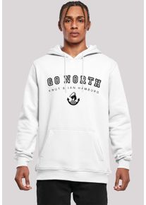 F4NT4STIC Herren Kapuzenpullover "Go North", weiß, casual, Gr. XS, Obermaterial: 65% Baumwolle, 35% Polyester, Pullover, Print