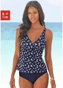 Lascana Damen Bügel-Tankini, blau, Gr. 38, gepunktet, bedruckt, Polyamid, Bikini-Sets, regulierbar unterhalb der Brust, verstellbare Träger