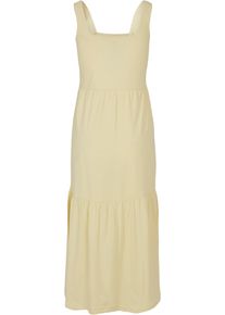 Urban Classics Damen Shirtkleid "Urban Classics Damen Ladies 7/8 Length Valance Summer Dress", gelb, klassisch, Gr. XXXL, unifarben, 100% Baumwolle,