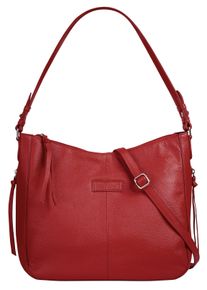 Bruno Banani Damen Shopper, rot, Leder, unifarben, leicht glänzend, Taschen, echt Leder