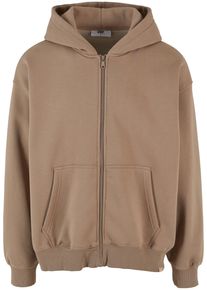 DEF Herren Sweatjacke "DEF Herren DEF Zip Hoody", braun, Gr. M, unifarben, 80% Baumwolle, 20% Polyester, Sweatjacken