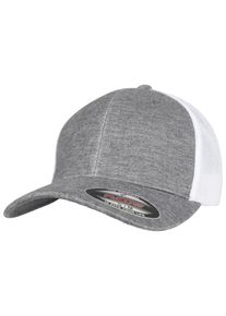 Flexfit Damen Flex Cap "Flexfit Unisex Retro Trucker Melange Cap", grau, casual, Gr. L, unifarben, 97% Baumwolle, 3% Elasthan, Caps