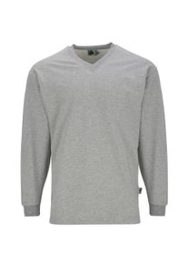 Herren Sweatshirt, grau, casual, Gr. XXL, Ahorn Sportswear, meliert, 80% Baumwolle, 20% Polyester, Sweatshirts, im lässigen Basic-Look