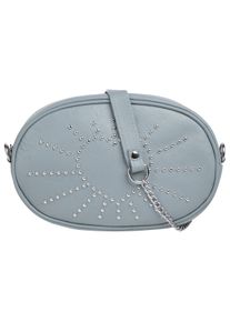 CLUTY Damen Gürteltasche, blau, Leder, Taschen, echt Leder, Made in Italy