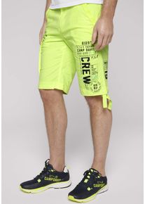CAMP DAVID Herren Skaterbermudas, grün, casual, Gr. XXL, bedruckt, Obermaterial: 98% Baumwolle, 2% Elasthan, Hosen
