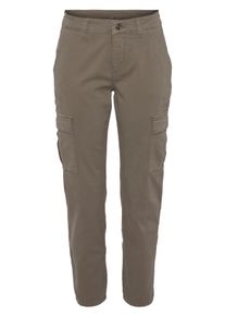 MAC Damen Cargohose "RICH", grün, modisch, Gr. 46, Obermaterial: 97% Baumwolle, 3% Elasthan, Hosen