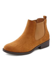 Vivance Damen Chelseaboots, Gr. 35, braun, Obermaterial: 100% Textilmaterial. Futter: 100% Lederimitat. Decksohle: 100% Textilmaterial. Laufsohle:
