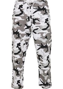 Urban Classics Herren Stoffhose "Urban Classics Herren Basic Camo Sweatpants 2.0", weiß, Gr. XXS, 80% Baumwolle, 20% Polyester, Hosen