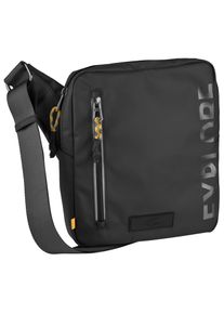 Camel Active Damen Umhängetasche "Explore", schwarz, Nylon, bedruckt, beschichtet, clean, unifarben mit Farbeinsätzen, Taschen, wasserabweisendes