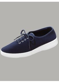 Casual Looks Damen Schnürschuh, Gr. 42, blau, Textil, sportlich, Schuhe