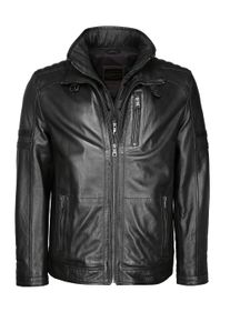 JCC Herren Bikerjacke "63535", schwarz, Gr. 52, Oberstoff: 100% Lammleder / Innenmaterial: 100% Polyester / Ärmelfutter: 100% Polyester, Jacken