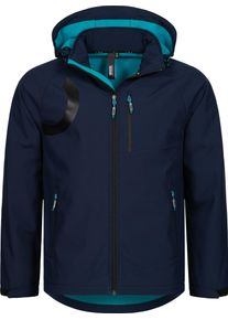 LPO Herren Softshelljacke "ELLIOT PEAK II MEN", blau, sportlich, Gr. M, 96% Polyester; 4% Elasthan, Jacken, auch in Großen Größen erhältlich