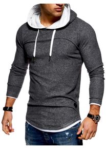 behype Herren Kapuzensweatshirt "LAYER", grau, casual, Gr. XXXL, mehrfarbig, 70% Polyester, 25% Viskose, 5% Elasthan, Sweatshirts, im trendigen