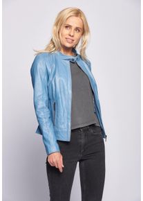 Maze Damen Lederjacke "Marcie", blau, Gr. XS, Obermaterial: 100% Lammleder / Futter: 100% Polyester, Jacken