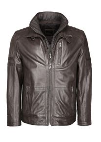 JCC Herren Bikerjacke "63535", braun, Gr. 52, Oberstoff: 100% Lammleder / Innenmaterial: 100% Polyester / Ärmelfutter: 100% Polyester, Jacken