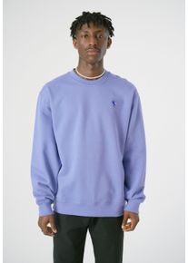 Cleptomanicx Herren Sweatshirt "Embro Gull Mono", lila, casual, Gr. XL, bestickt, 100% Baumwolle, Sweatshirts, mit schöner Stickerei