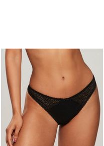 Nuance Damen String, Gr. 44, schwarz, Spitze, Obermaterial: 91% Polyamid, 9% Elasthan, Unterhosen, aus edler, leicht transparenter Spitze