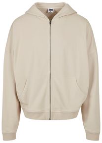 Urban Classics Herren Sweatjacke "Urban Classics Herren 90's Zip Hoody", beige, Gr. 4XL, unifarben, 65% Baumwolle, 35% Polyester, Sweatjacken
