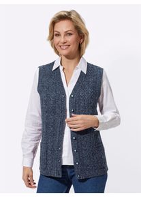 Classic Basics Damen Strickweste, blau, Gr. 38, meliert, 100% Polyacryl, Westen