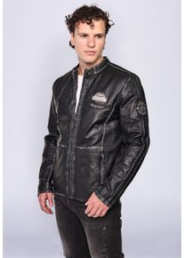 Mustang Herren Lederjacke "31020185", schwarz, Gr. L, Obermaterial: 100% Leder, Lamm / Innenfutter: 100% Baumwolle / Wattierung: 100% Polyester /