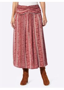 Inspirationen Damen Tüllrock, rosa, Gr. 23, gemustert, mehrfarbig, Paisley, bedruckt, 100% Polyester, Röcke
