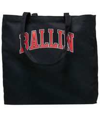 MisterTee Damen Umhängetasche "MisterTee Unisex Ballin Oversize Canvas Tote Bag", schwarz, Baumwolle, unifarben, Taschen