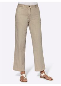 Inspirationen Damen 7/8-Jeans, beige, Gr. 20, unifarben, 96% Baumwolle, 4% Elasthan, Jeans