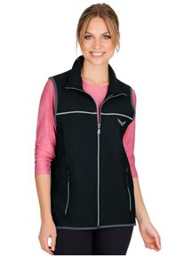 TRIGEMA Damen Steppweste "TRIGEMA Atmungsaktive Sport-Weste", schwarz, casual, Gr. XL, 92% Polyester, 8% Elastan, Westen