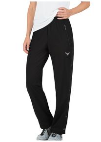 TRIGEMA Damen Jerseyhose "TRIGEMA Aufknöpfbare Trainingshose", schwarz, sportlich, Gr. L, 92% Polyester, 8% Elastan, Hosen