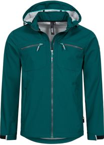 LPO Herren Softshelljacke "LAC SIMARD NEW II Men", blau, casual, Gr. 50, 96% Polyester; 4% Elasthan, Jacken, mit abnehmbarer Kapuze