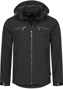 LPO Herren Softshelljacke "LAC SIMARD NEW II Men", schwarz, casual, Gr. 48, 96% Polyester; 4% Elasthan, Jacken, mit abnehmbarer Kapuze