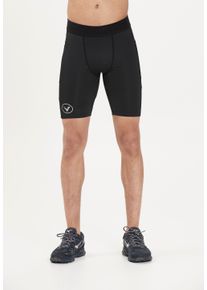 Virtus Herren Lauftights "BONDER M Baselayer Shorts", schwarz, klassisch, Gr. XXL, unifarben, 90% Polyester, 10% Elasthan, Hosen, mit seitlichem
