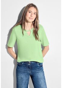 Cecil Damen Tunikashirt, grün, casual, Gr. XL, unifarben, Web, 100% Baumwolle, Shirts, aus reiner Baumwolle